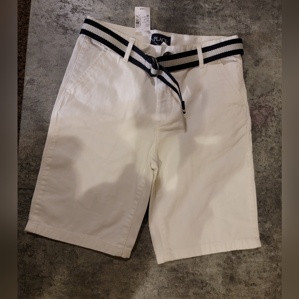 NWT Children's Place White Bermuda Shorts Size 10